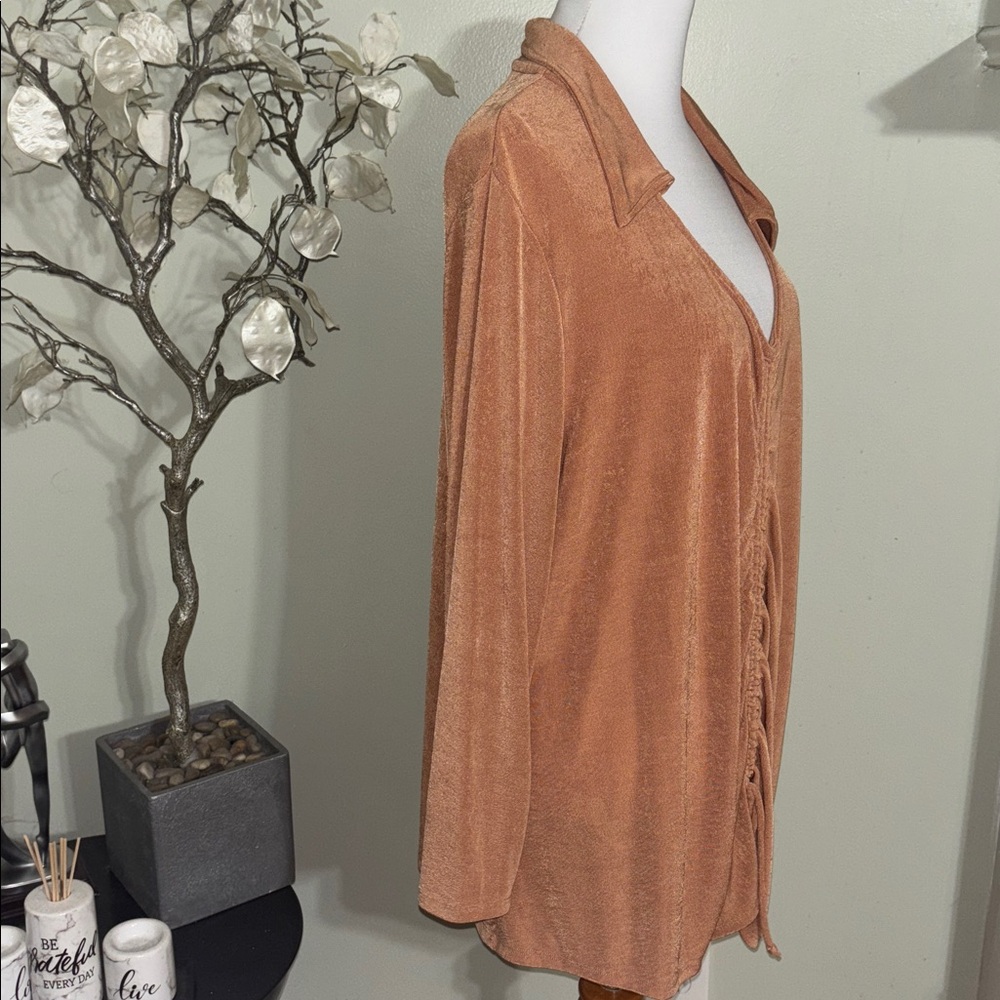 Cato Rust Women's Blouse - Picture 3 of 4